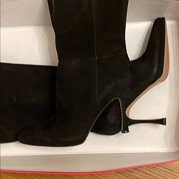 Vince Camuto Black Over the Knee Boots with Stiletto Heel - Picture 5 of 6
